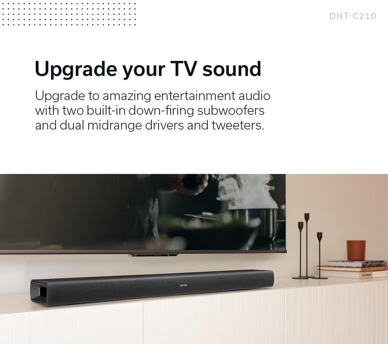 DENON サウンドバー　DHT-C210 ブラック DHT-C210K サウンドバー【 【Denon】デノン Amazon.co.jp: スピーカー・ウーファー